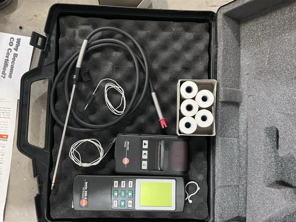 Testo CO Analyzer 325-3 with Printer Accessories & Case