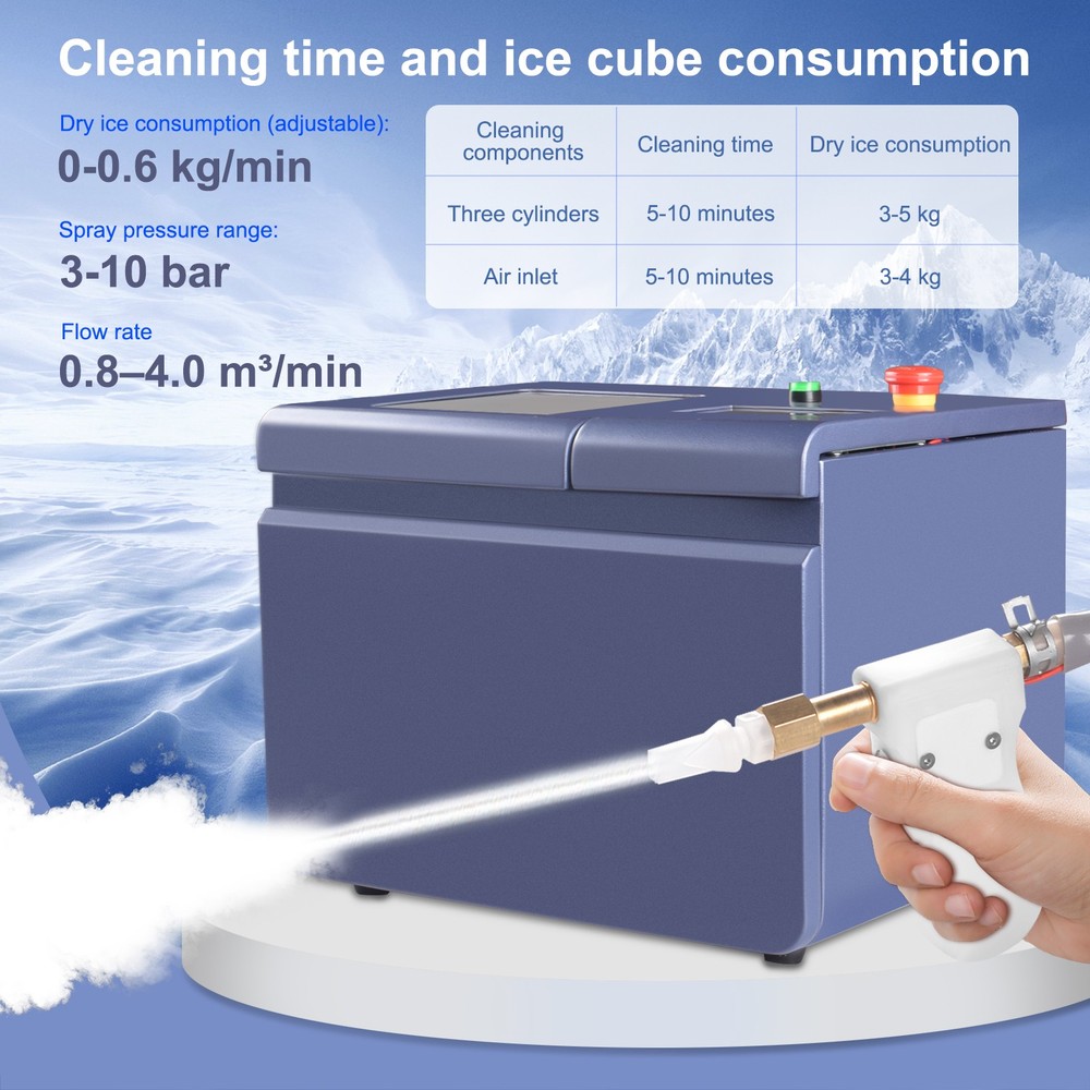Mini Dry Ice Blasting Machine Cleaning Machine For PCB Burrs Remove Portable