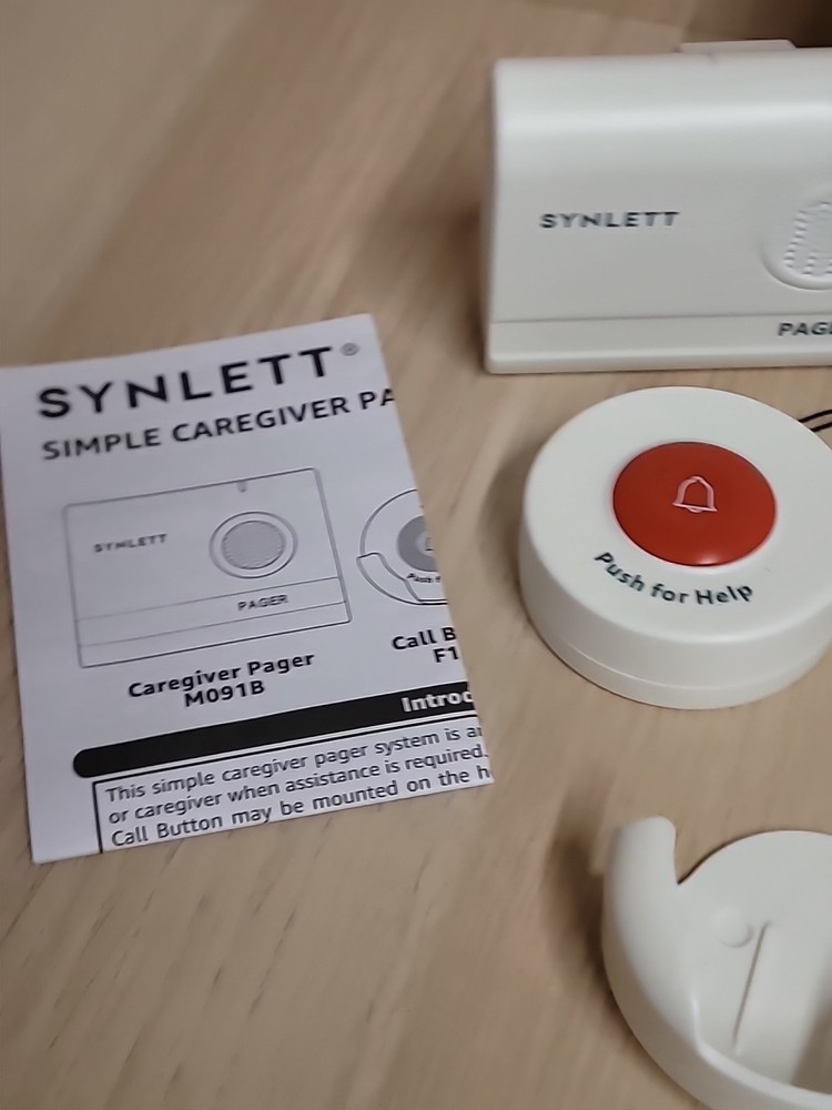 Synlett Caregiver Call Button & Portable Pager 2 Button Device Wireless