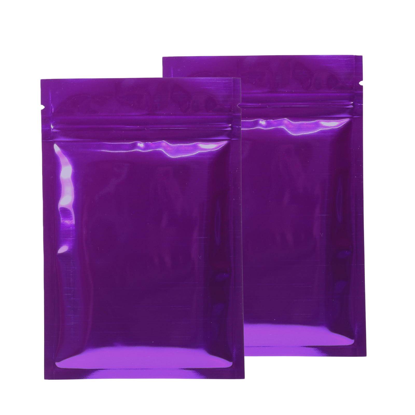 100 New Glossy Metallic Foil Mylar Resealable Bags in Different Colors and Sizes