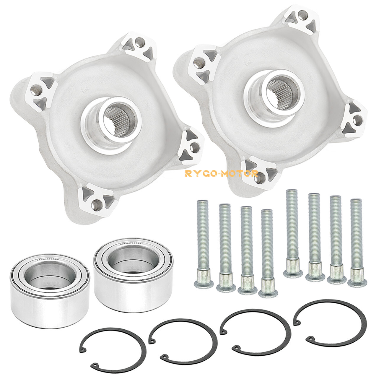 Front Wheel Hubs & Bearings & Studs Kits for Polaris RZR 800 RZR S 800 2008-2014