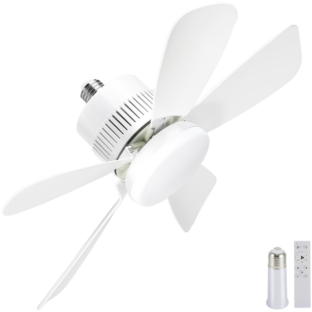 Socket Light Fan with Remote(Pairing Required), Light Socket Ceiling Fan – Tu...
