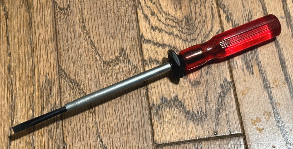 🇺🇸 Klein Tools USA Quick Wedge Split Starter Flat Tip Screwdriver Clear Red