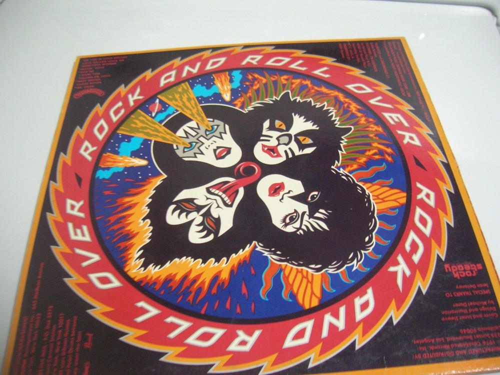 KISS LP ROCK N ROLL OVER LP 1976 W/INSERTS STICKER &ORDER FORM AUCOIN