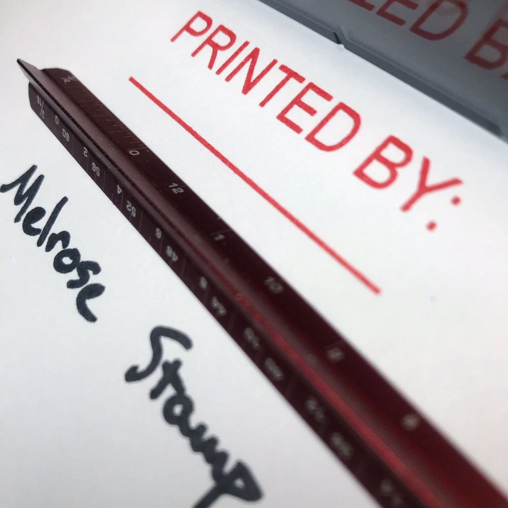Printed By Rubber Stamp Red Ink Self Inking Ideal 4913