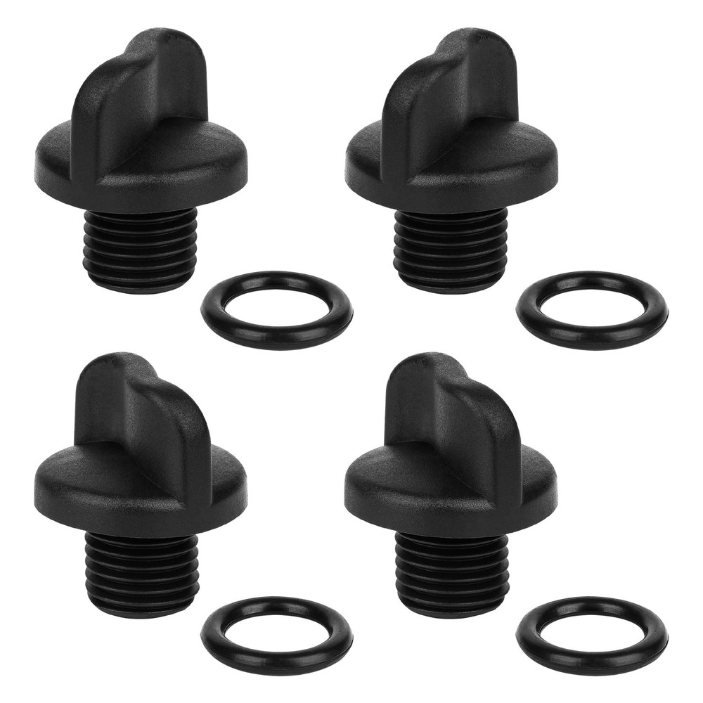 NBPLUS R0446000 Pool Pump Drain Plug with O-Ring, Filter Black