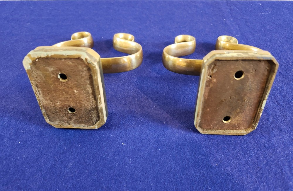 antique solid brass fireplace jacks to hold your fireplace tools