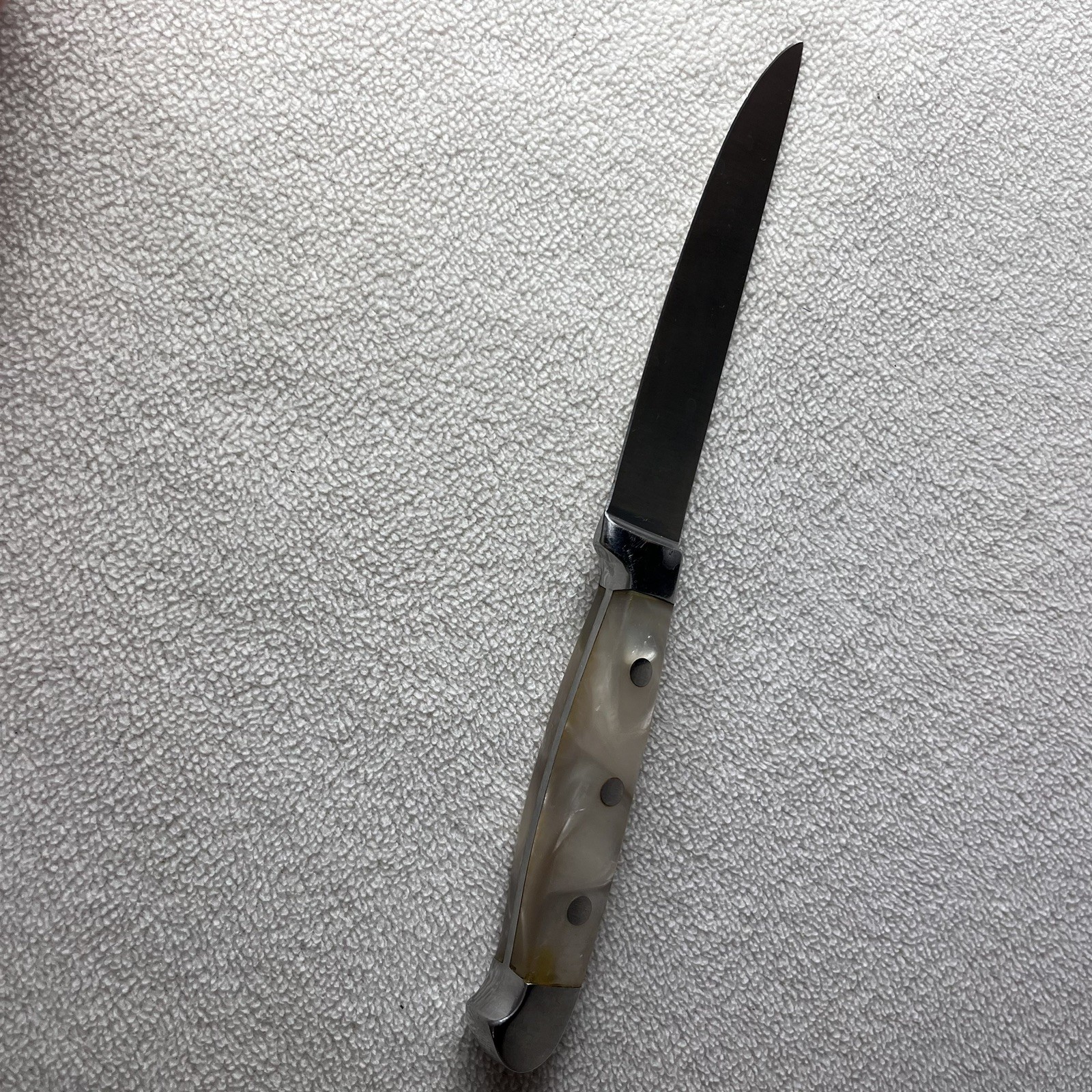 Oneida Vintage Pearl Crest Stirling Silver 9.25" 1 Piece Steak Knife