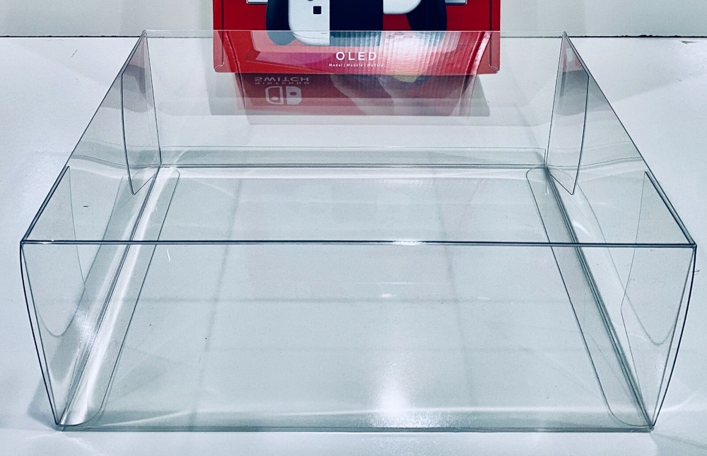 1x Clear Console Box Protector Fits Only OLED Nintendo SWITCH Console boxes READ