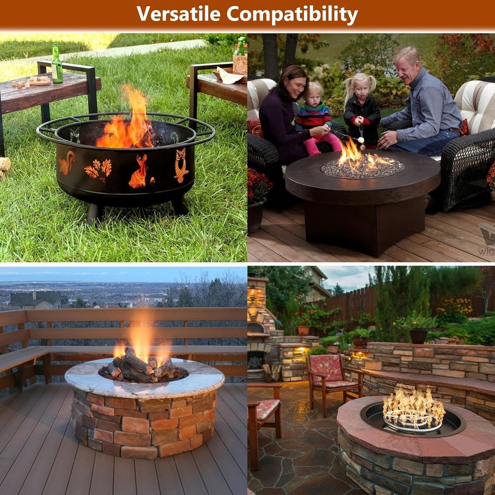 FEBTECH Outdoor Firepit Cover Round 22" - Carbon Steel Solid Fire Pit Lid