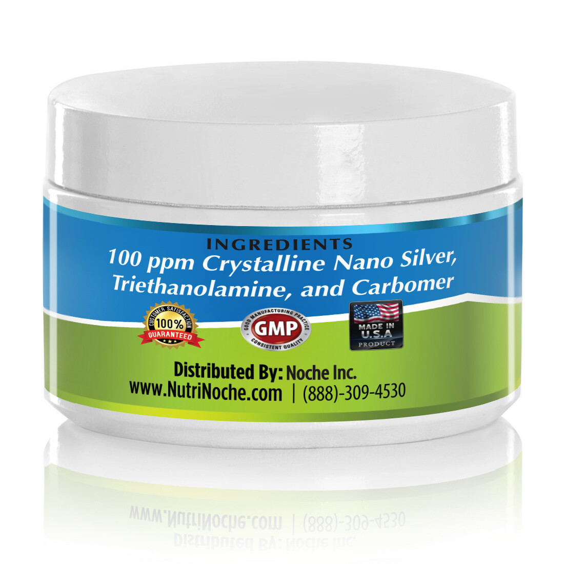 NutriNoche Pure Silver Gel - 100 PPM 4 Oz Silver Gel - First Aid Silver Gel