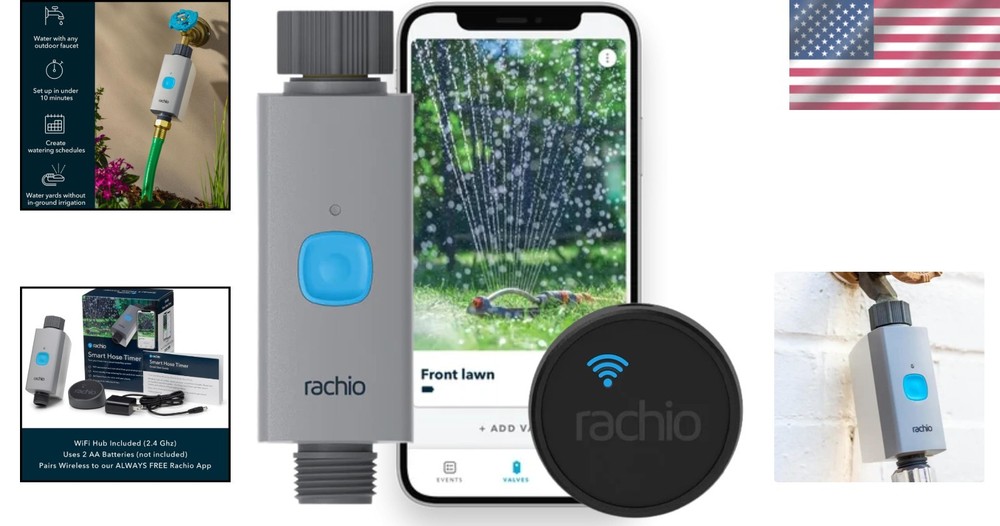 WiFi-Enabled Smart Hose Timer: Expandable 1 Valve System for Easy Watering