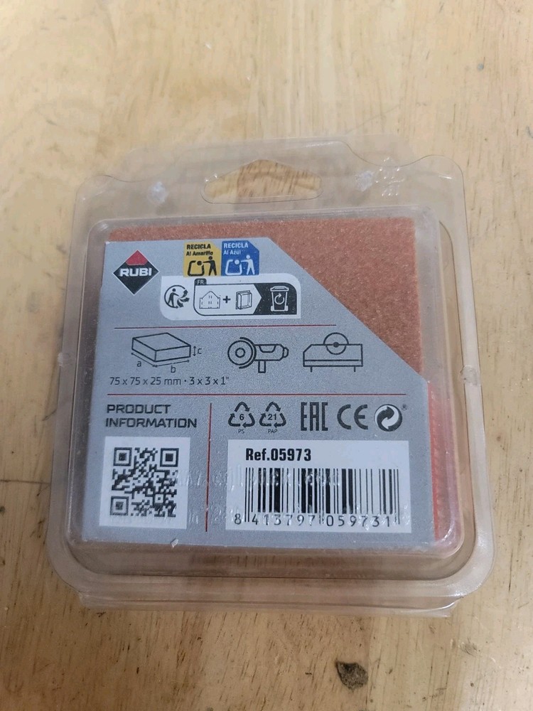 Rubi Ceramic Block - For Cleaning Diamond Blades - 05973 - Tile Blade Cleaner