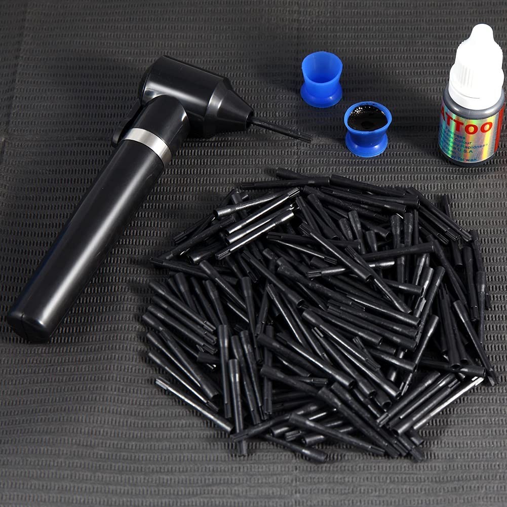 Ink Mixer Tattoo Pigment Mixer Machine with 100Pcs Mixing Sticks Eyebrow Color M