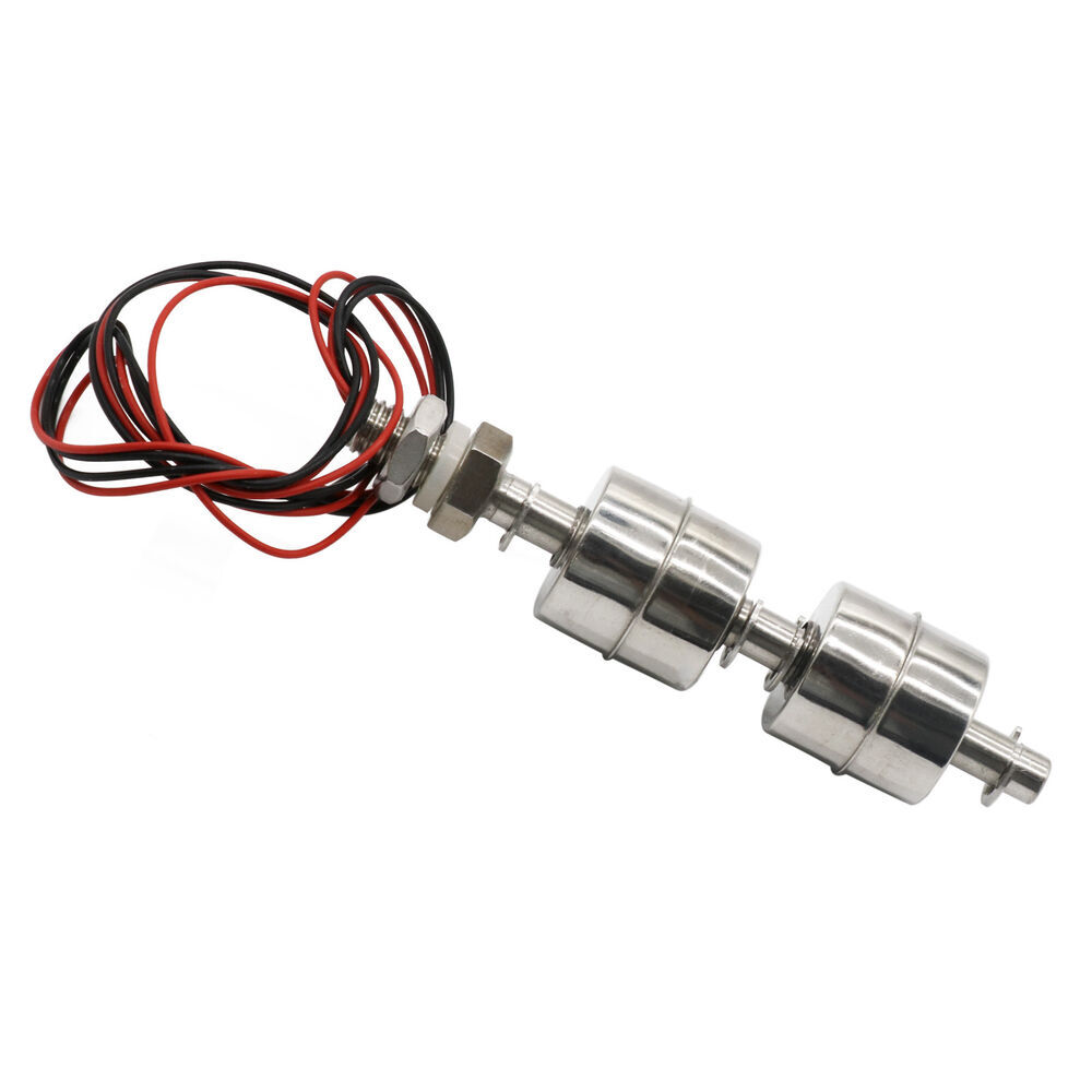 2PC Tank Pool Liquid Water Level Sensor Stainless Steel Double ball Float switch