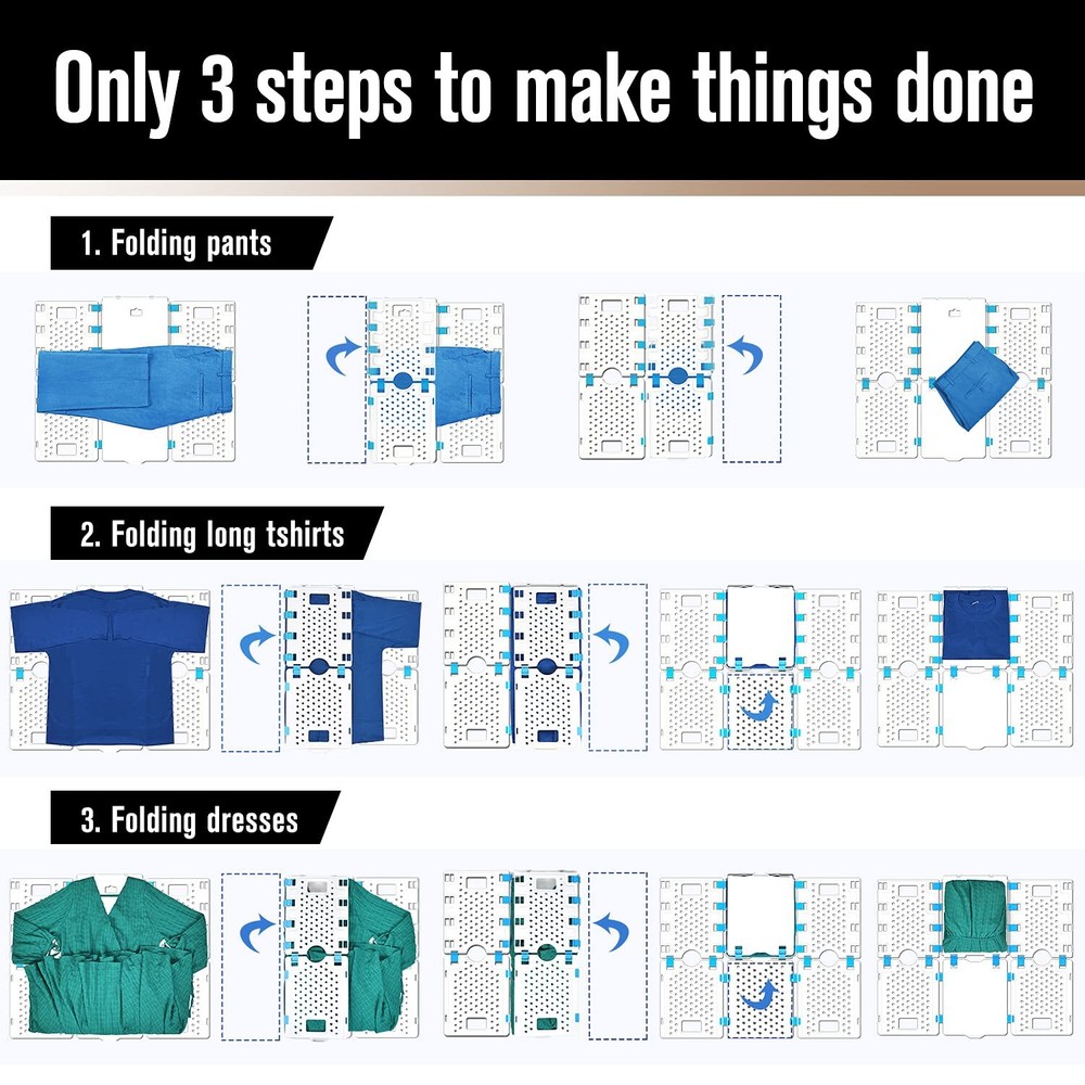 BoxLegend Version 4 Shirt Folding Board t Shirts Clothes Folder Durable Plas...