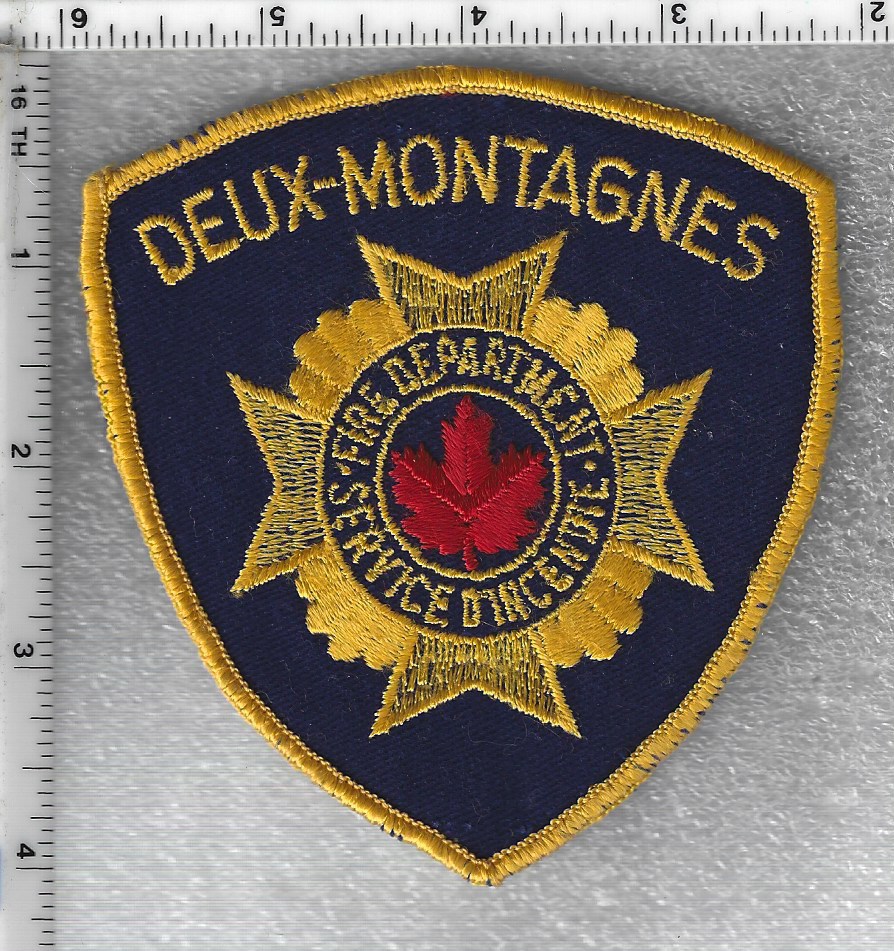 Deux-Montagnes Fire Dept (Quebec, Canada) Uniform Take-Off Shoulder Patch