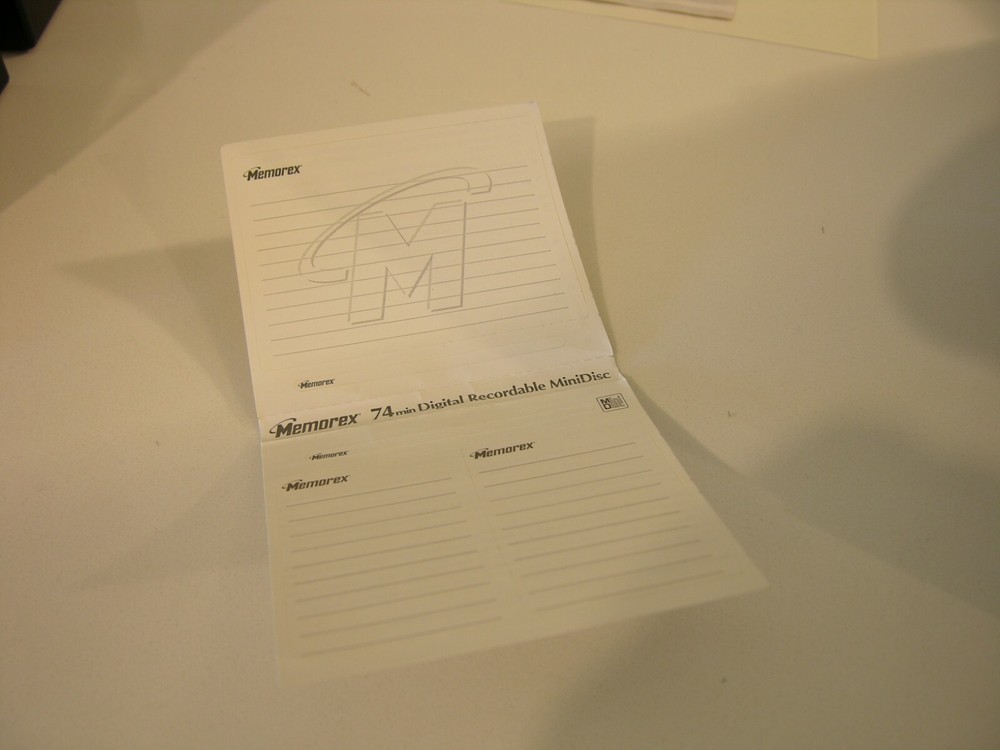 MEMOREX MINIDISC STICKER