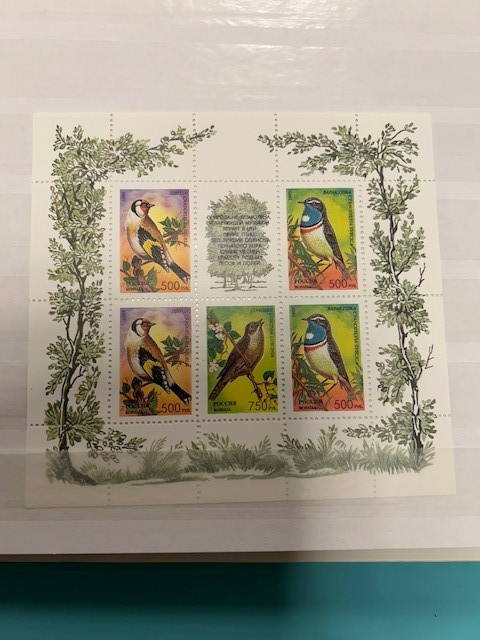 Russia 1995 MiNo. 440-444, 2 miniature sheets (complete edition) mint** songbirds