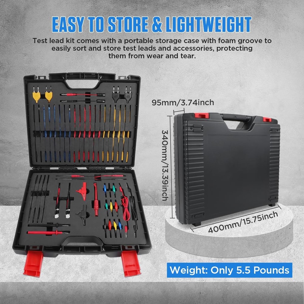 Multimeter Test Leads Kit 104PCS Multimeter Leads Kit Multi Function Electric...