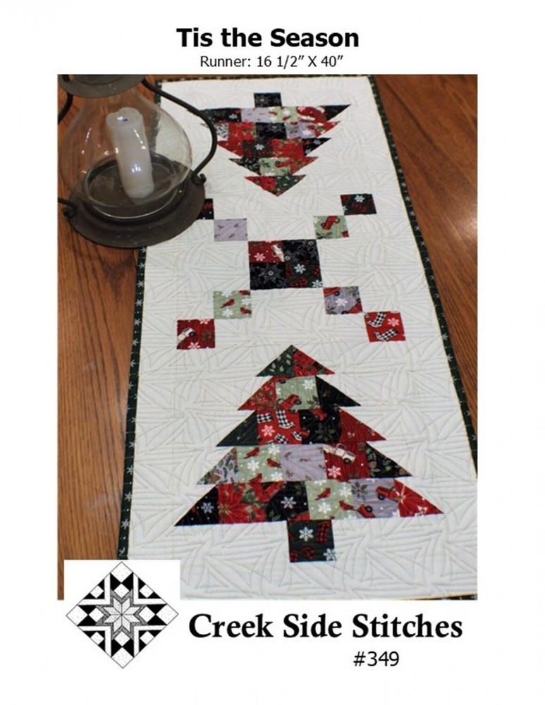 Tis the Season Pattern Table Runner Creek Side Stitches #349