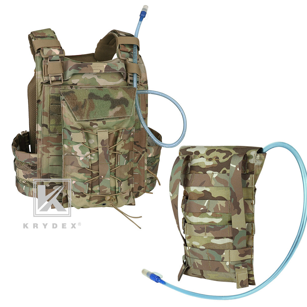 KRYDEX Tactical Hydration Carrier Modular MOLLE Backpack Outdoor Panel for Vest