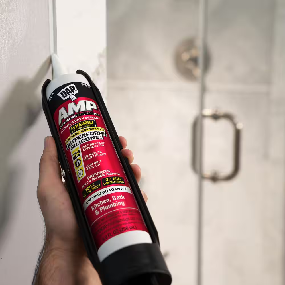 AMP Advanced Modified Polymer 9 Oz. White Kitchen and Bath Sealant