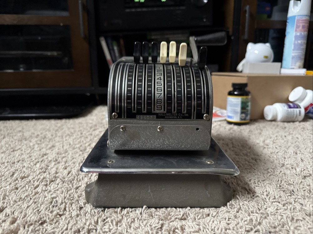 Antique Hall-Welter Co Speedrite Check Printer