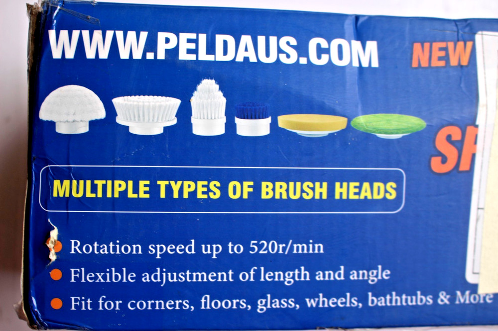 ELECTRIC SPIN SCRUBBER ADJUSTABLE LENGTH AND ANGLE
