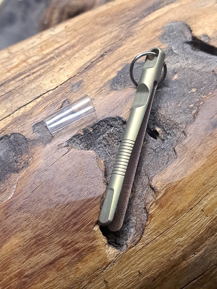 EDC Anodized Titanium Keychain Tweezers
