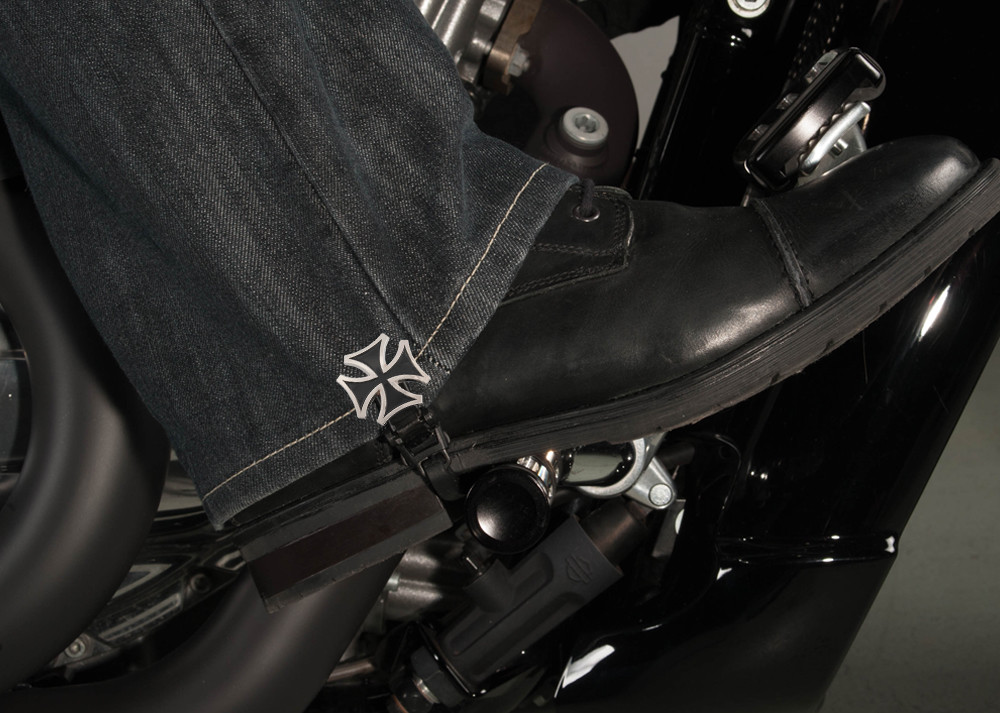 4" Maltese Cross Biker Boot Straps