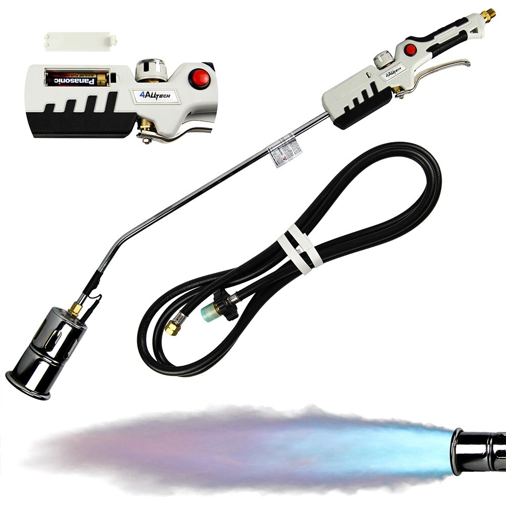 Propane Torch Weed Burner Kit with Battery Electric Pulse Ignition Flame Thrower