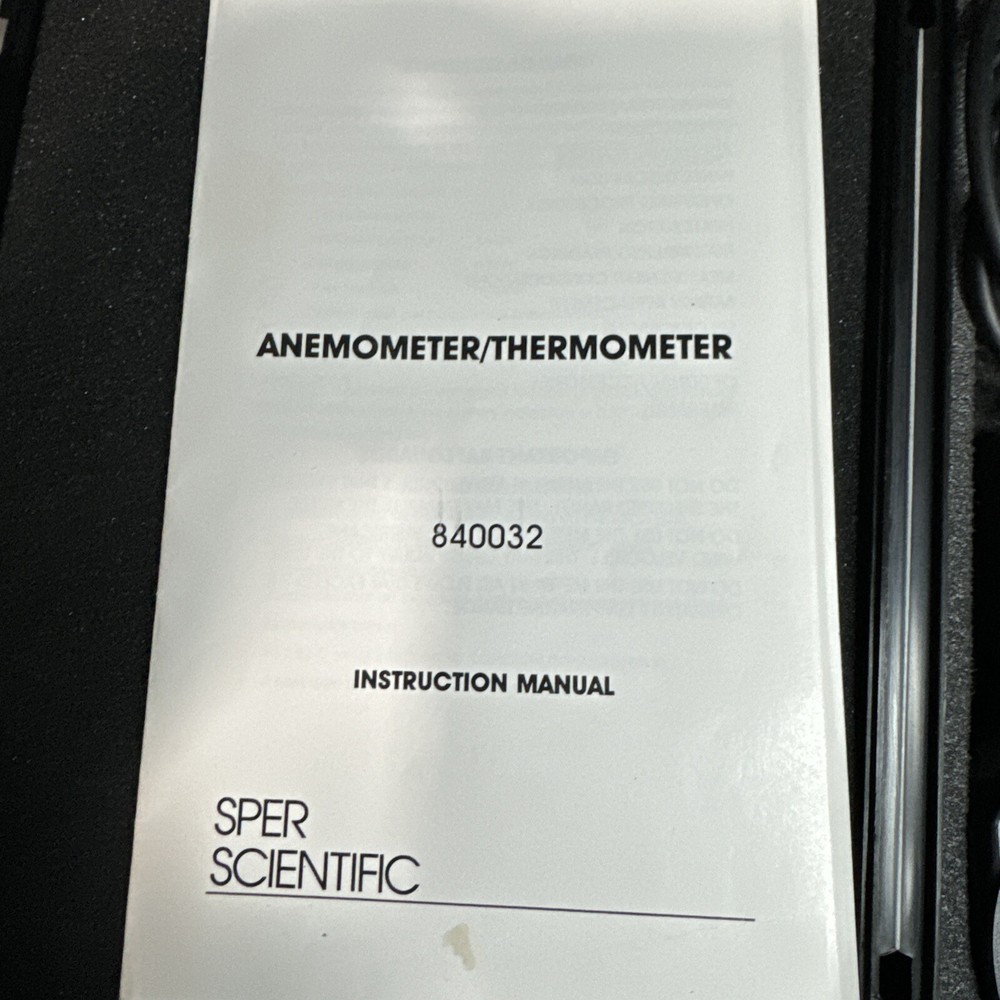 New Sper Scientific Anemometer / Thermometer 840032