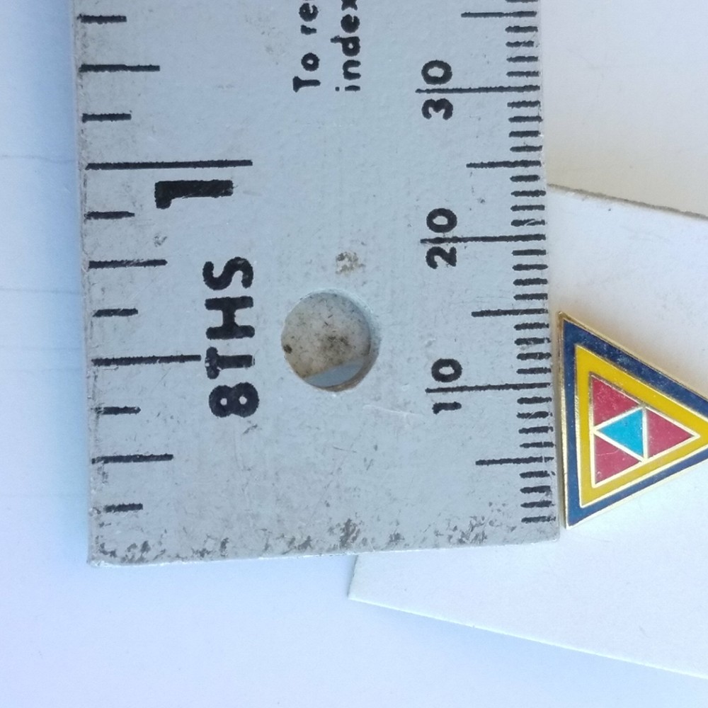Multi Color Triangles Lapel Pin