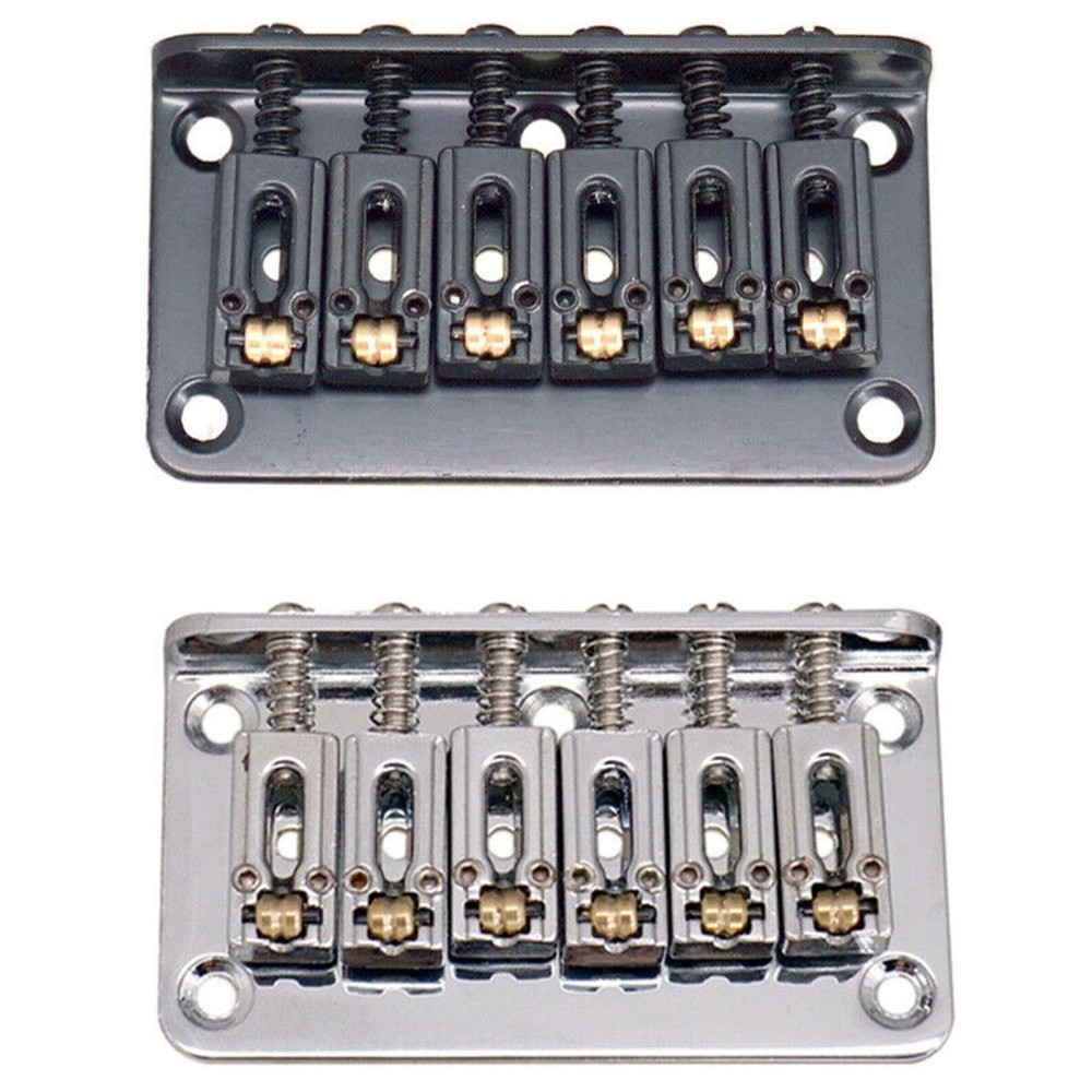 6 String Electric Guitar Adjustable Saddle Hardtail Bridge Set 78mm Top-Loading
