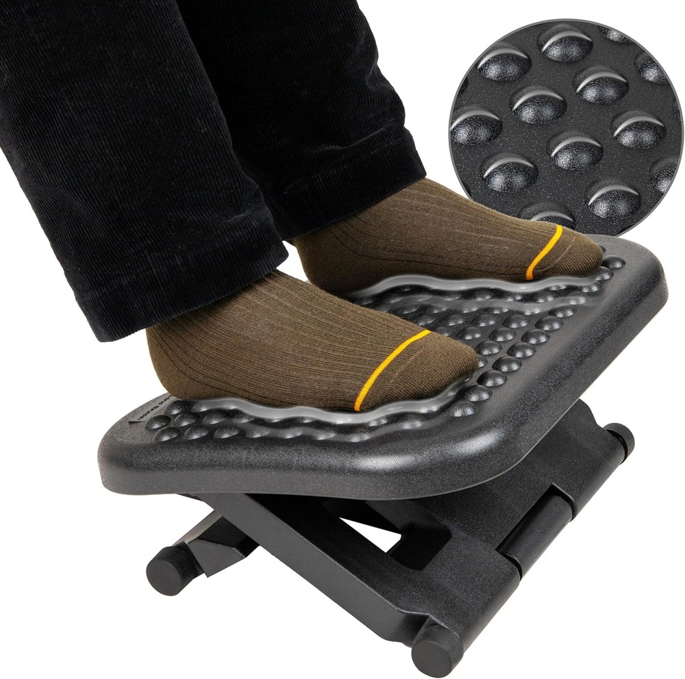 Foot Rest, Under Desk at Work, Ergonomic, Height Adjustable,