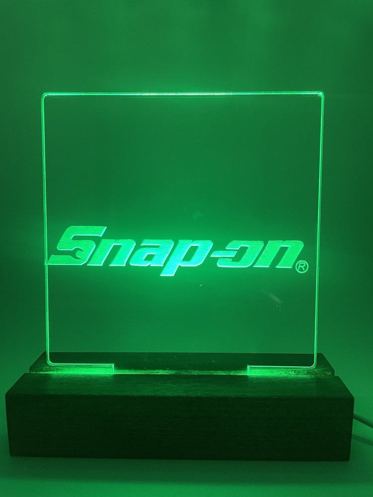 SNAP-ON TOOL BOX LOGO EMBLEM LED Sign With Base