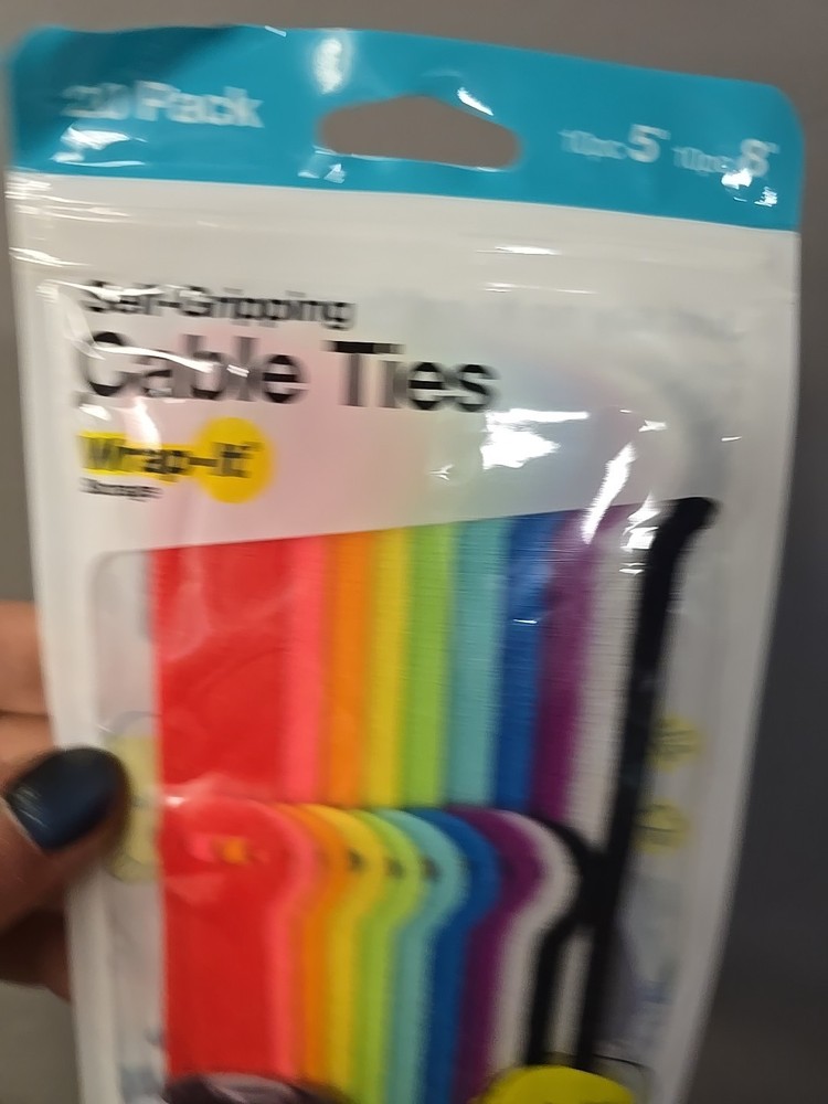 Wrap-It Storage - Self-Gripping Cable Ties (20-Pack) - Multi-Color