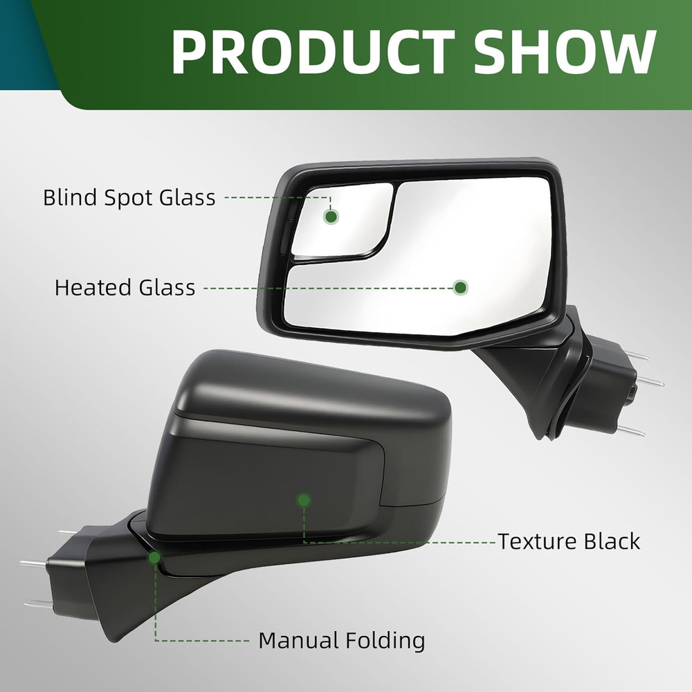 Driver Left Side Mirror Assembly Compatible with 2019-2023 Silverado and Sierra