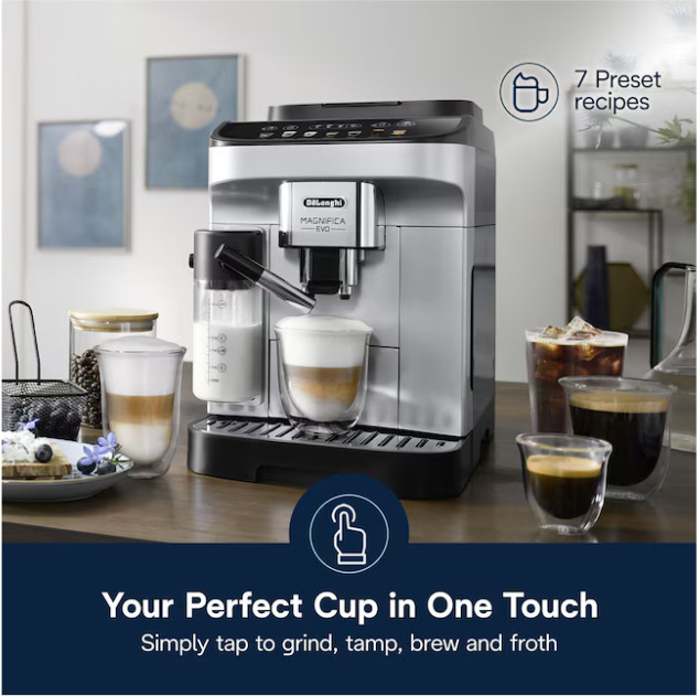 DeLonghi Magnifica Super automatic Stainless steel Programmable Espresso Machine