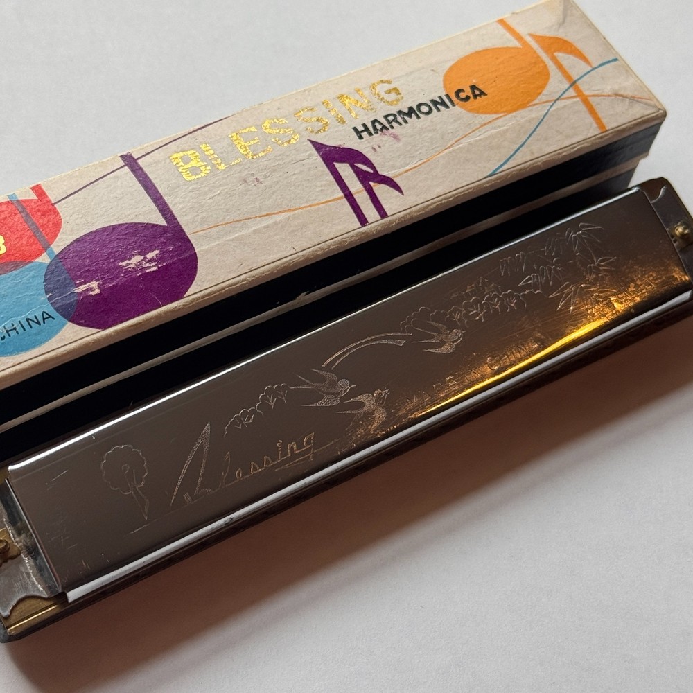 Vtg Blessing Harmonica DHC-201 in Original Box
