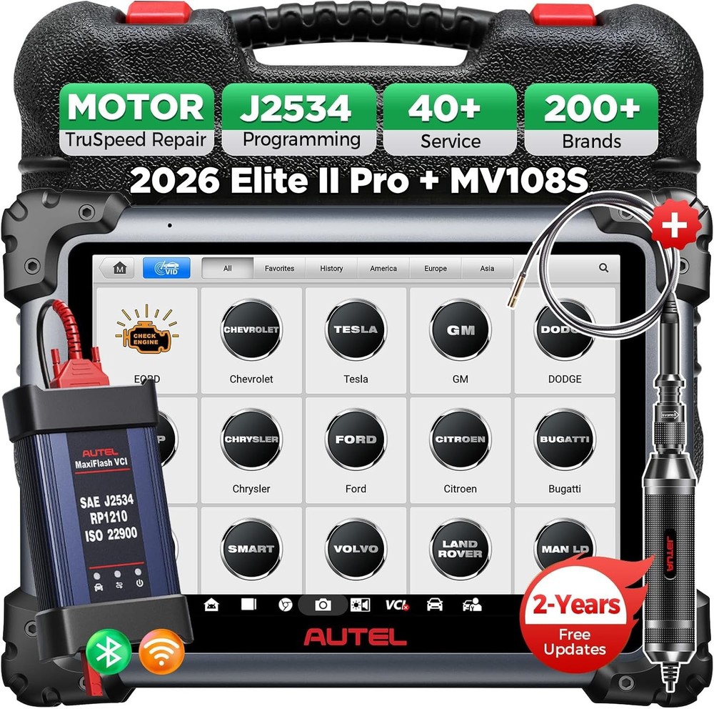 Autel Scanner MaxiSys Elite 2 PRO, 2026 Elite II PRO Programming 2-Year Update