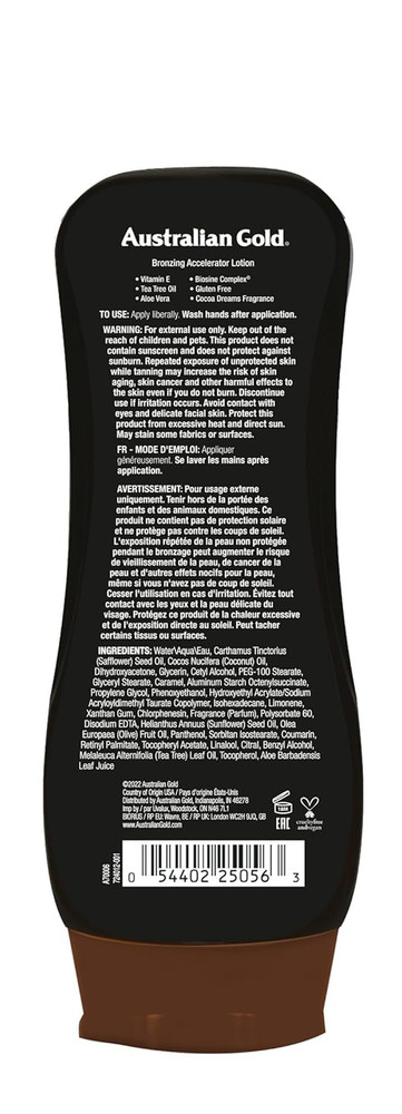 Dark Tanning Accelerator Lotion with Bronzer, 8 Ounce, New Package Same Formula