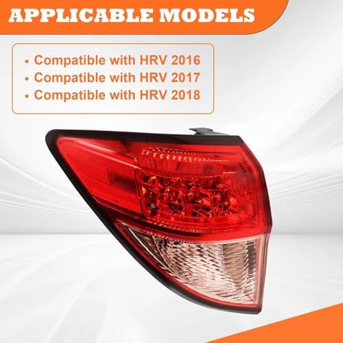 Driver Side Outer Tail Light Red Compatible with HRV HR-V 2016 2017 2018 Left
