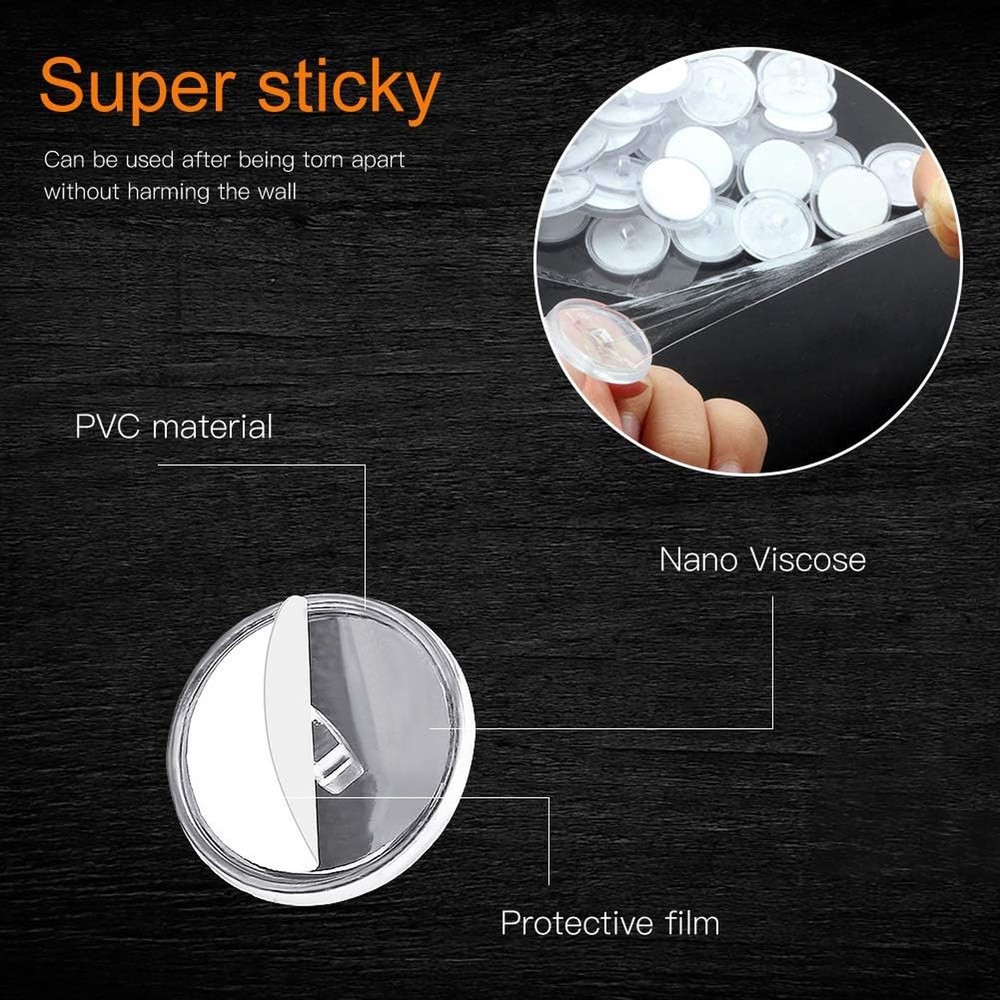 OOTSR 2cm Adhesive Ceiling Hook Small Disc Hanging Hook with 2.5cm Binding Ri...