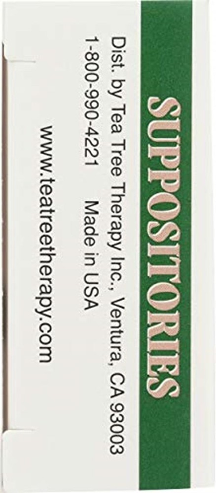 Tea Tree Therapy Vaginal Suppositories with Oil, 6 Count, White