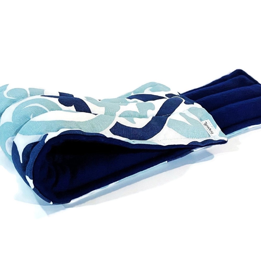 Long Microwave Neck Wrap, Aching Muscle Hot Cold Pack, Rice Flax Fill, Sections
