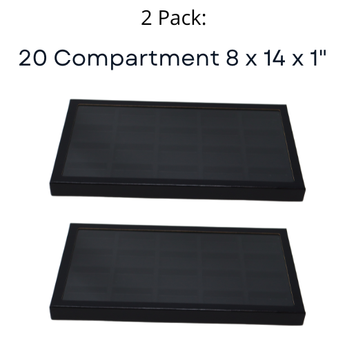 2 Pack of BLK 20 Compartment Case for Zippo Lighter Jewelry Collectibles & More