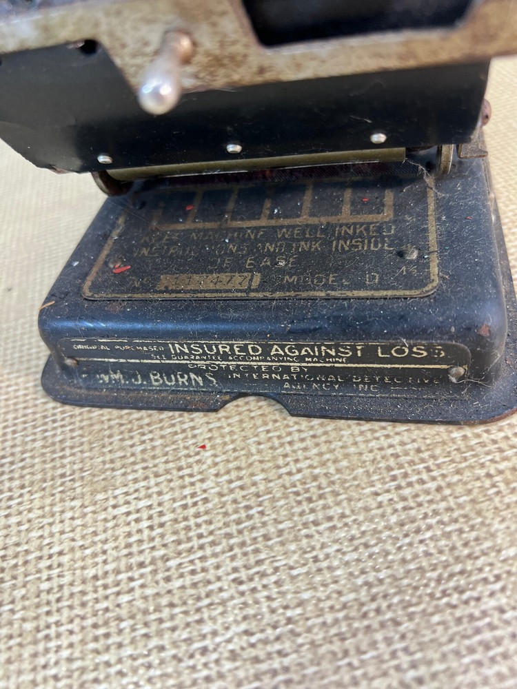 Antique F & E Hedman Mfg. Co. Check Writer Model D
