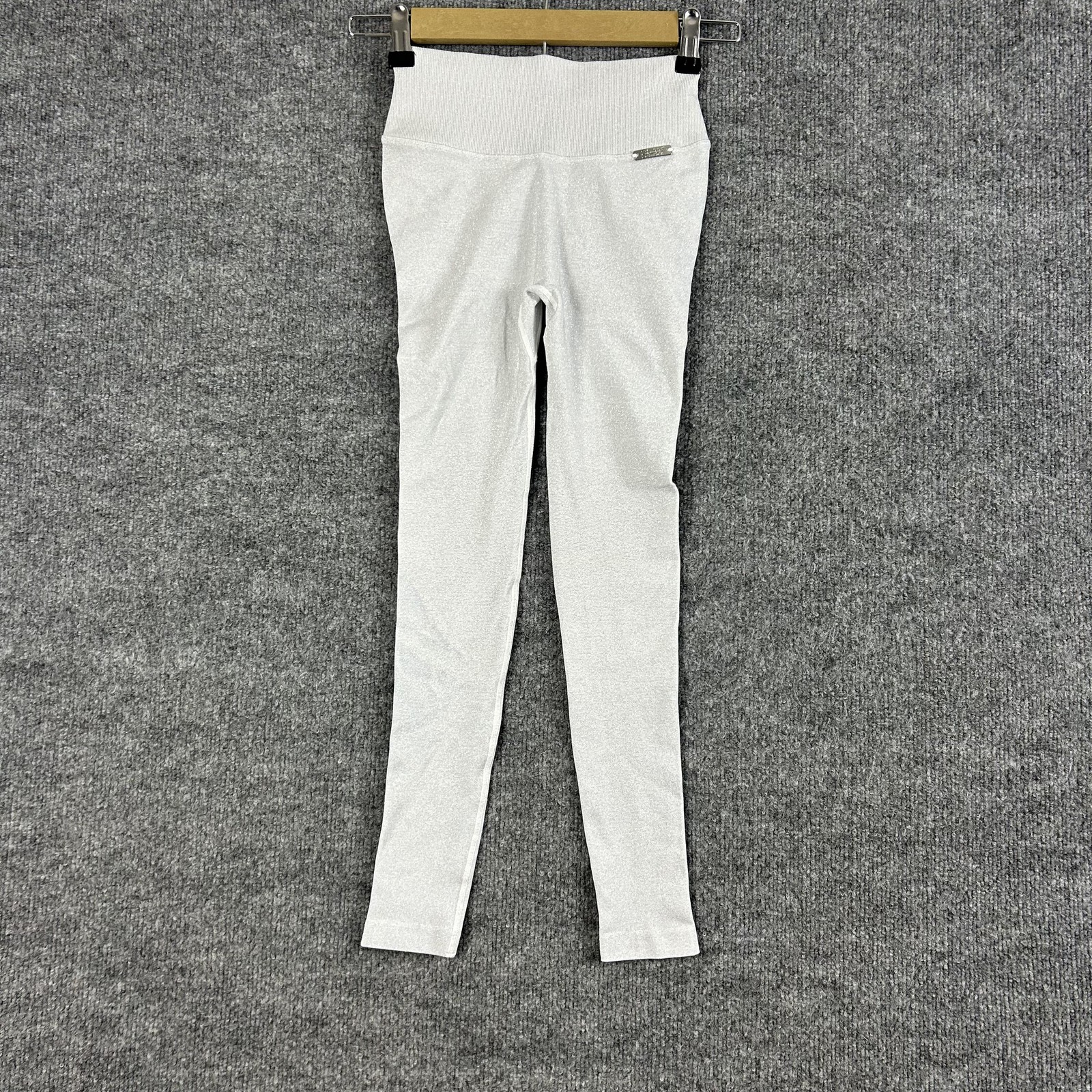 Bombshell Sportswear Leggings XS/S Shimmer Scrunch Black White Lot 2 Bundle